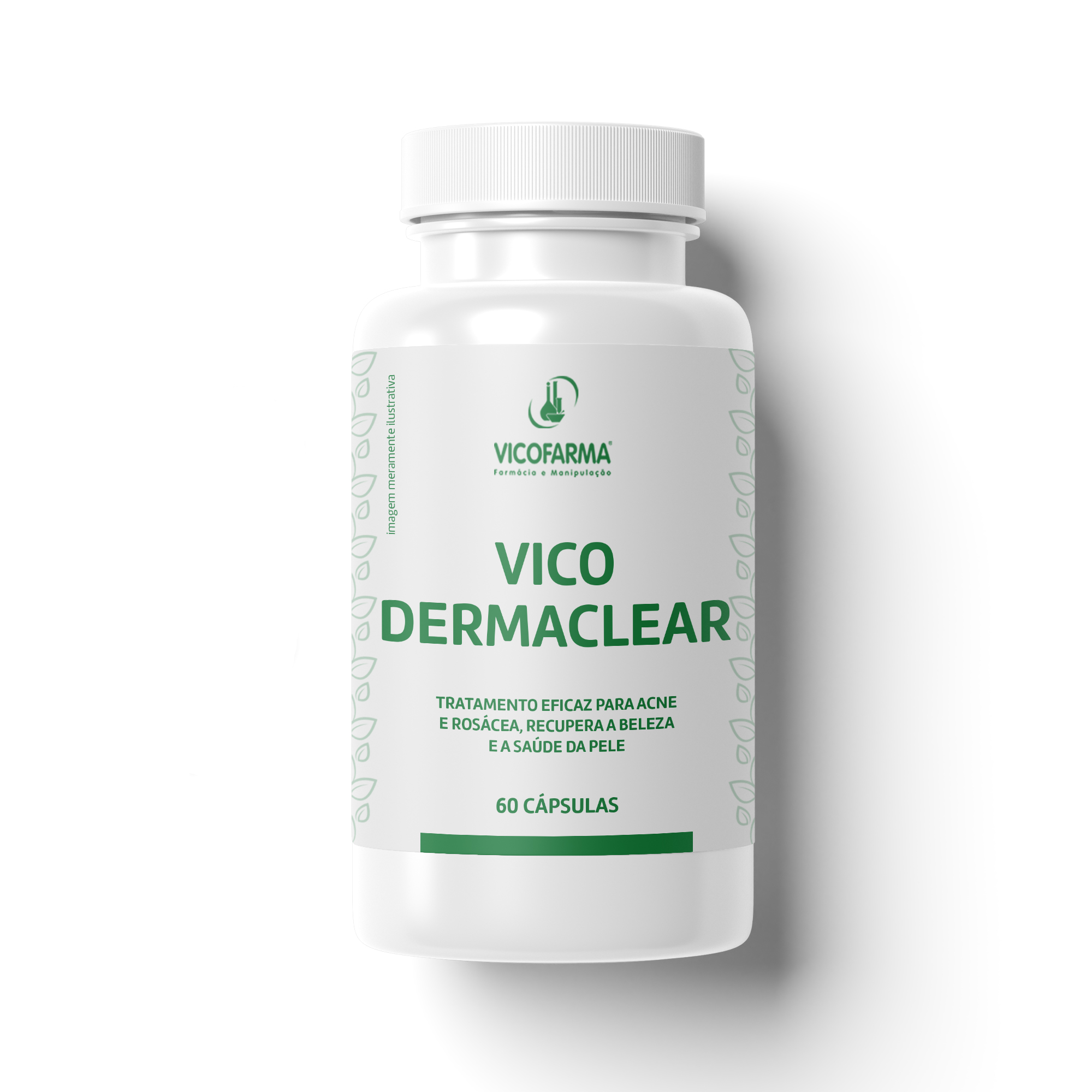 Vico DermaClear – Tratamento Oral Para Acne e Rosácea – 60 Cápsulas