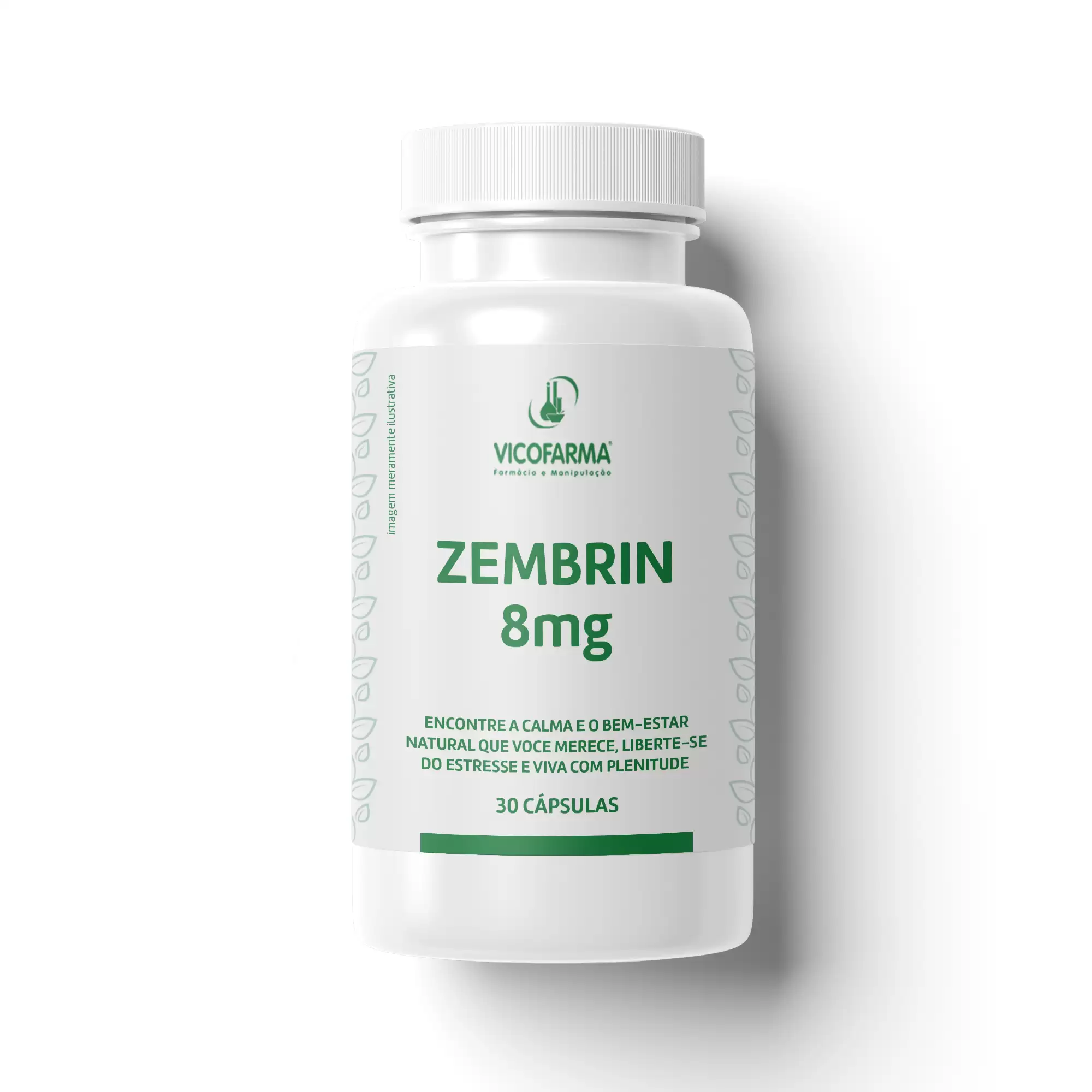 Zembrin 8mg – Suporte Natural para Estresse e Bem-Estar – 30 Cápsulas