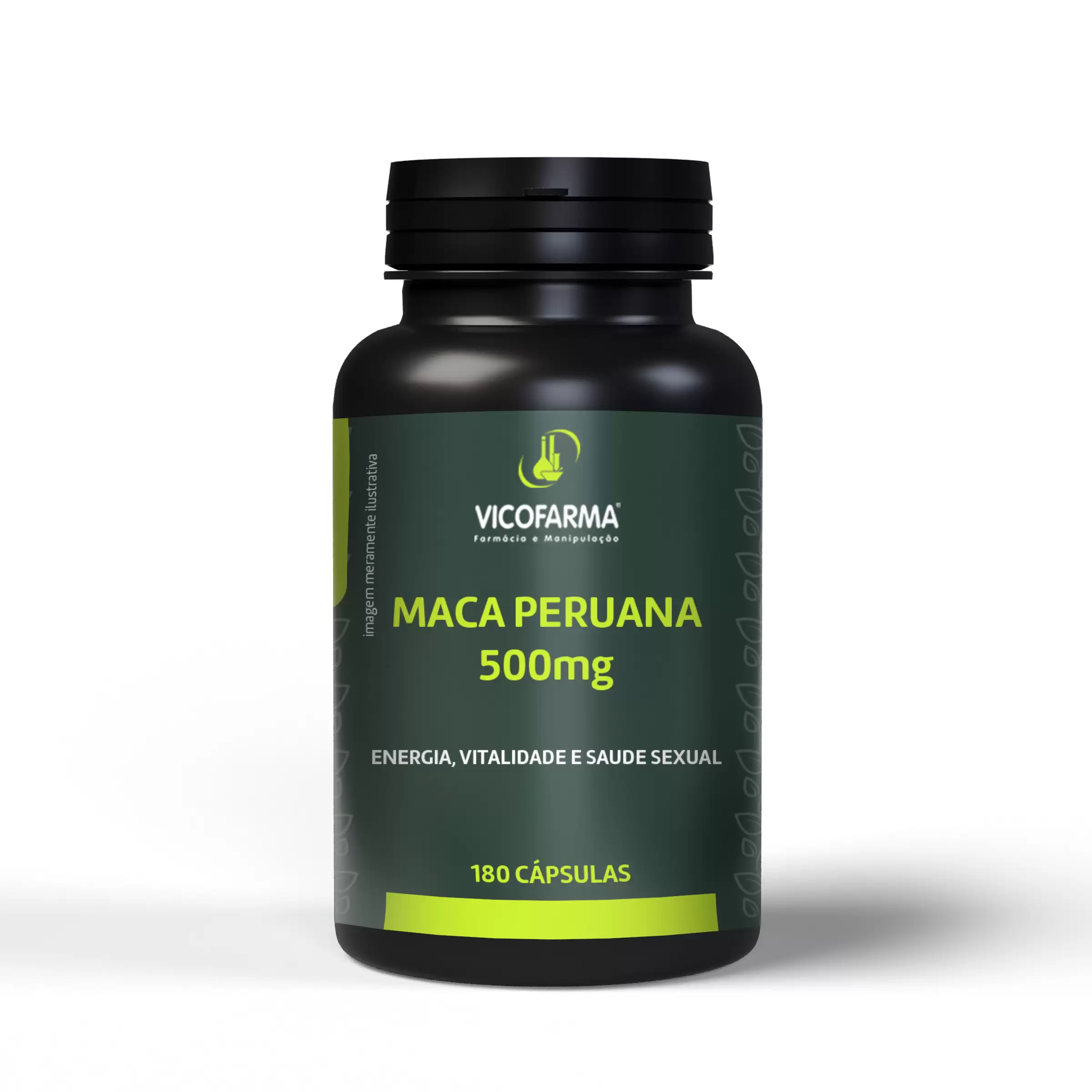 Maca Peruana 500mg – Energia e Saúde Sexual – 180 Cápsulas