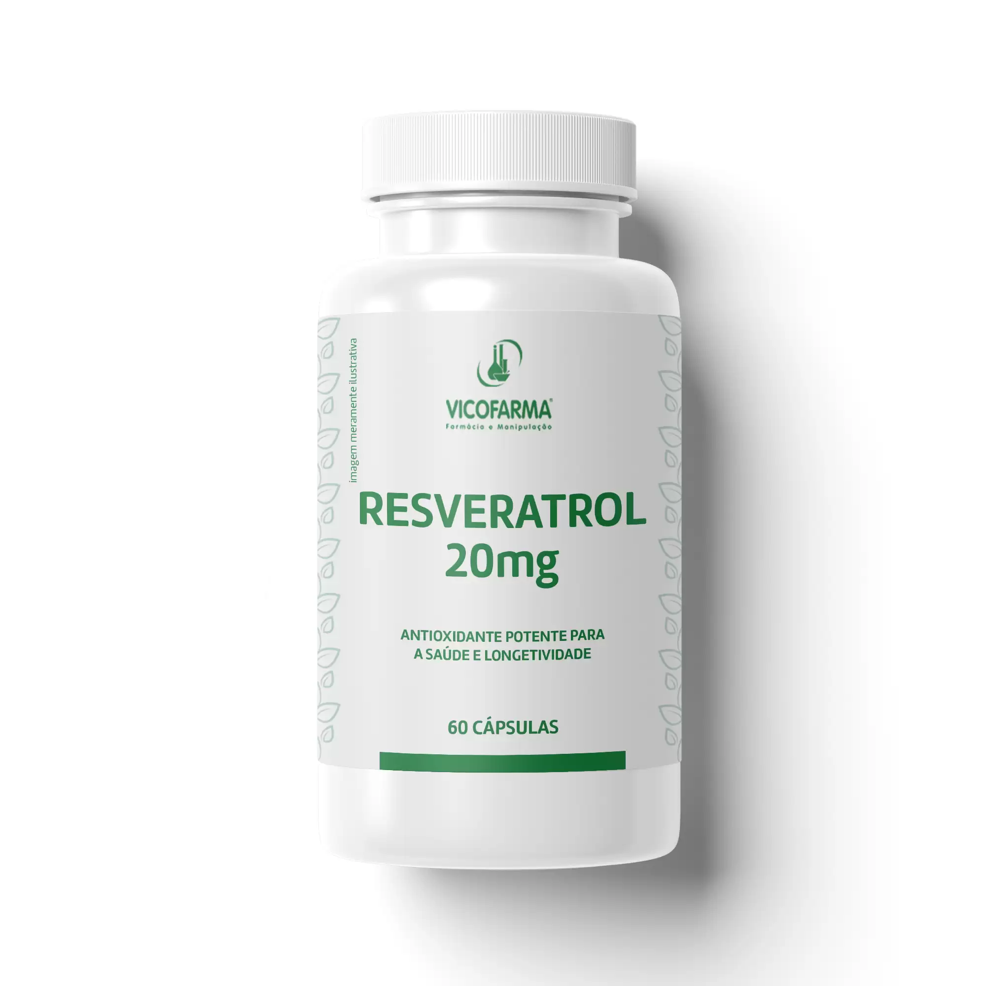 Resveratrol 20mg – Antioxidante para Saúde e Longevidade – 60 Cápsulas